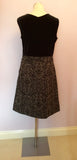 Brand New Landsend Black Velvet & Grey Occasion Dress Size 18 - Whispers Dress Agency - Womens Dresses - 3