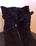 Reiss Carmen Black Suede Ankle Boots Size 5/38 - Whispers Dress Agency - Womens Boots - 4