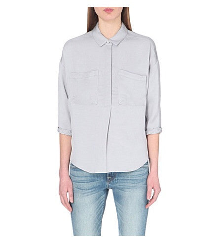 Whistles Light Grey Oversize Shirt Size 12 - Whispers Dress Agency - Sold - 1