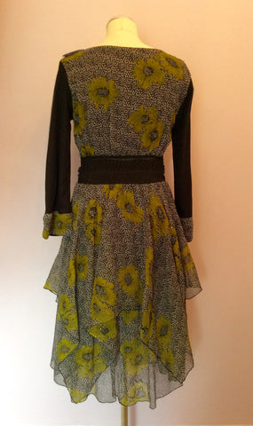 Coast Black, White & Green Print Dress Size 14 - Whispers Dress Agency - Sold - 3