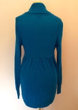 Ted Baker Turquoise Wool V Neck Long Jumper Size 2 UK 10/12 - Whispers Dress Agency - Sold - 2