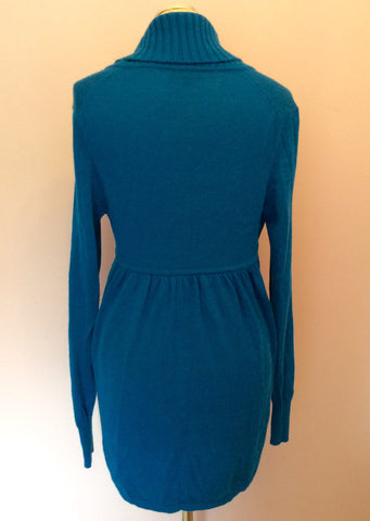 Ted Baker Turquoise Wool V Neck Long Jumper Size 2 UK 10/12 - Whispers Dress Agency - Sold - 2