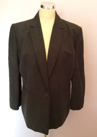 Jaeger Black Silk & Linen Jacket Size 18 - Whispers Dress Agency - Sold - 1