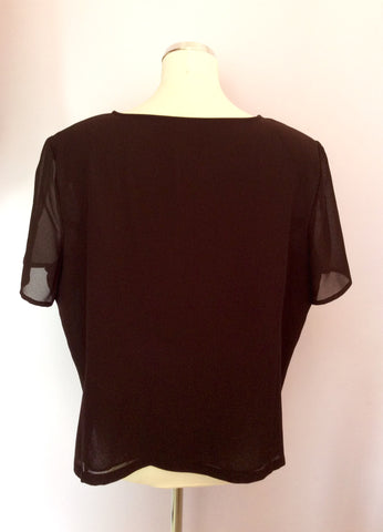 Jacques Vert Brown Embroidered Top, Long Skirt & Cardigan Size 22 - Whispers Dress Agency - Sold - 5