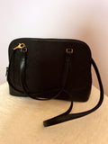 Tula Black Leather & Monogramed Canvas Shoulder / Hand Bag - Whispers Dress Agency - Sold - 2