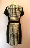 Marccain Black & White Print Stretch Pencil Dress Size N5 UK 16 - Whispers Dress Agency - Womens Dresses - 3