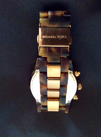 Michael Kors Rose Gold & Tortoise Shell Watch - Whispers Dress Agency - Womens Jewellery - 3