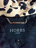 HOBBS BEIGE & BLACK LEOPARD PRINT BELTED MAC/COAT SIZE 14 - Whispers Dress Agency - Sold - 6