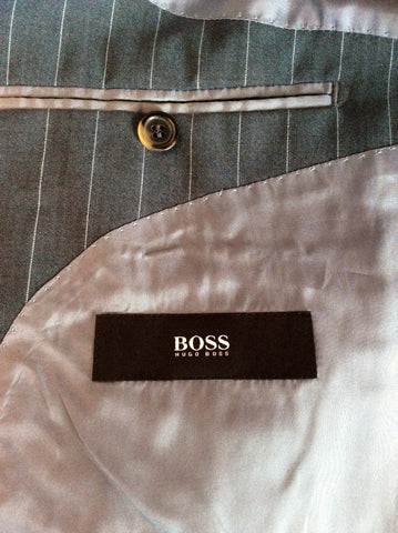 Hugo Boss Grey Pinstripe Wool Suit Size 38R /36W - Whispers Dress Agency - Mens Suits & Tailoring - 5