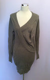All Saints Grey Fine Knit Tane Dress Size 10 - Whispers Dress Agency - Sold - 2