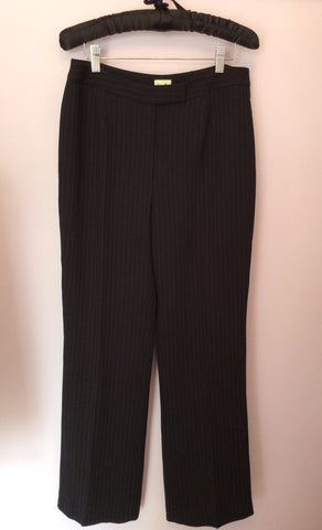 VIYELLA BLACK PINSTRIPE JACKET & 2 PAIRS OF TROUSER SUIT SIZE 10/12/14 - Whispers Dress Agency - Womens Suits & Tailoring - 5