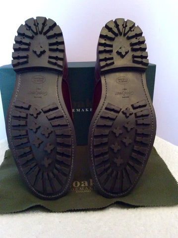 Brand New Loake Epsom Brown Waxy Leather Lace Up Shoes Size 9.5 F - Whispers Dress Agency - Sold - 3