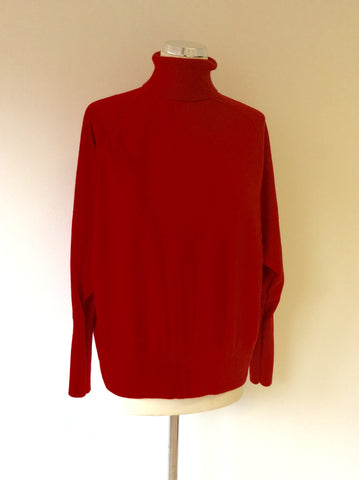 VIYELLA RED POLONECK JUMPER SIZE XL - Whispers Dress Agency - Sold