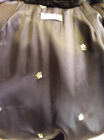 LA MAISON DE LA FAUSSE FOURRURE DARK BROWN FAUX FUR COAT SIZE L - Whispers Dress Agency - Womens Coats & Jackets - 10