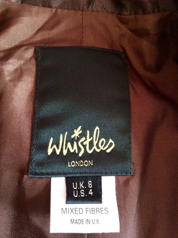 WHISTLES BROWN LONG JACKET & TROUSERS SUIT SIZE 8 - Whispers Dress Agency - Womens Suits & Tailoring - 5