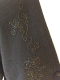 VINTAGE JAEGER BLACK WITH APPLIQUE & BEADED TRIM CARDIGAN SIZE SMALL - Whispers Dress Agency - Womens Vintage - 2