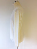 OLSEN WHITE LONG SLEEVE JUMPER SIZE 18 - Whispers Dress Agency - Womens Knitwear - 2