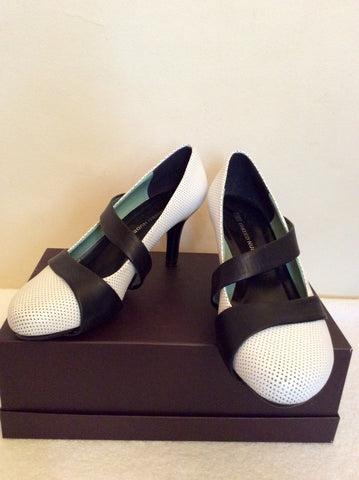 United Nude Black & White Leather Heels Size 4/37 - Whispers Dress Agency - Sold - 1