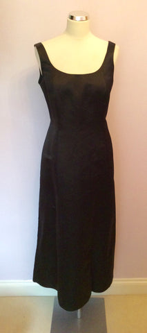 Laura Ashley Black Silk Evening Dress Size 16 - Whispers Dress Agency - Sold - 1