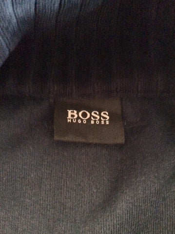 Hugo Boss Dark Blue Velour Zip Neck Top Size XL - Whispers Dress Agency - Mens Casual Shirts & Tops - 3