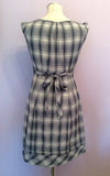 Monsoon Blue & White Check Cotton Summer Dress Size 12 - Whispers Dress Agency - Sold - 2