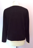 Black & White Trim Wool Cardigan Size 16 - Whispers Dress Agency - Womens Knitwear - 2