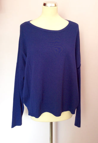 Oui Moments Royal Blue Oversize Jumper Size 14 - Whispers Dress Agency - Sold - 1