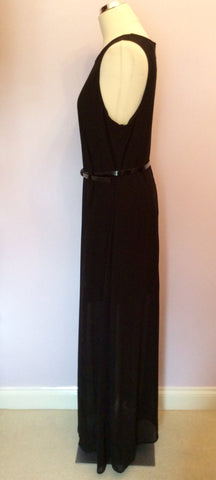 Diamond By Julien Macdonald Long Black Dress Size 18 - Whispers Dress Agency - Sold - 3