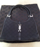 Gucci Black Leather & Textile Hand & Shoulder Bag - Whispers Dress Agency - Sold - 4