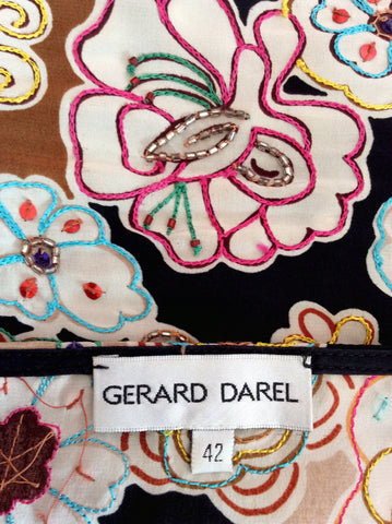 Gerard Darel Floral Print Silk Halterneck Top Size 42 UK 14 - Whispers Dress Agency - Sold - 3