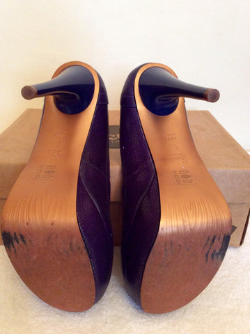 Feud Deep Purple Voodoo Leather Heels Size 7/40 - Whispers Dress Agency - Womens Heels - 6