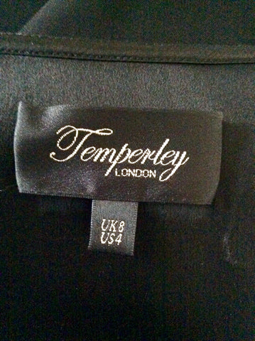 Temperley Black Silk & Jewel Trim Long Occasion / Evening Dress Size 8 - Whispers Dress Agency - Womens Dresses - 5