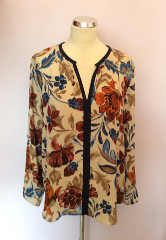 ZARA CREAM FLORAL PRINT BLOUSE SIZE XL - Whispers Dress Agency - Sold - 1