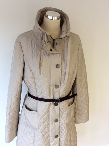 MAX MARA WEEKEND BEIGE QUILTED COAT SIZE 16 - Whispers Dress Agency - Sold - 2
