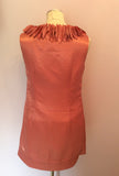 Salmon Pink Appliqué Neckline Shift Dress Size 10 - Whispers Dress Agency - Womens Dresses - 2