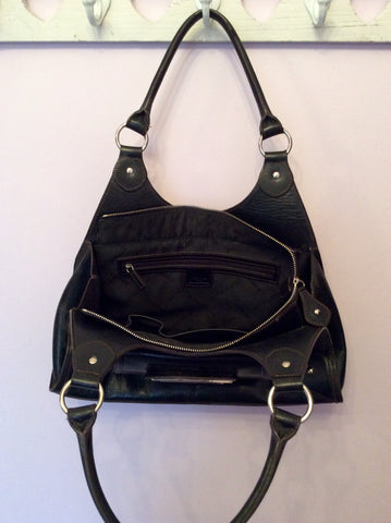 Karen Millen Dark Brown Leather Shoulder Bag - Whispers Dress Agency - Sold - 3