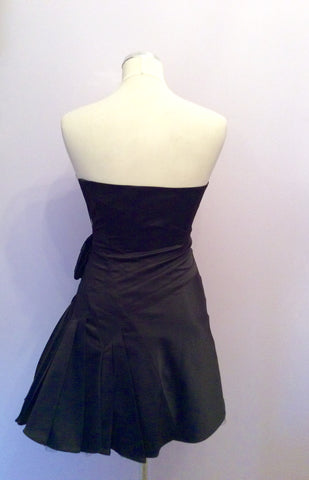 Karen Millen Black Strapless Cocktail Dress Size 8 - Whispers Dress Agency - Womens Dresses - 3