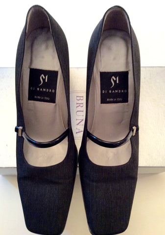 Italian Made Di Sandro Grey & Black Mary Jane Heels Size 6/39 - Whispers Dress Agency - Sold - 2