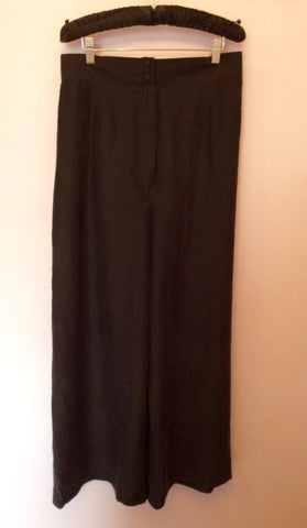 Vintage Droopy & Browns Black Silk Trousers Size 12/14 - Whispers Dress Agency - Sold - 1
