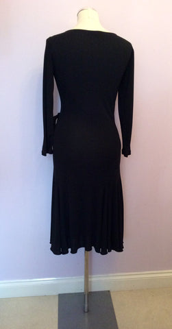 Moschino Cheap And Chic Black Wrap Style Dress Size 12 - Whispers Dress Agency - Sold - 4