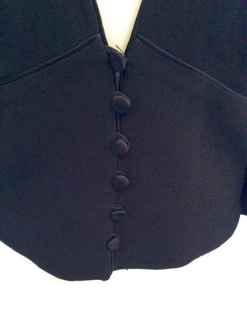 Temperley Black Fitted Bow Trim Jacket Size 10 - Whispers Dress Agency - Womens Suits & Tailoring - 2