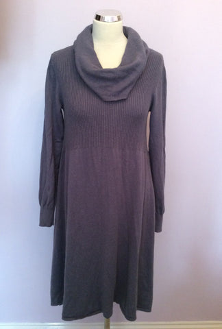 Marks & Spencer Light Indigo Roll Neck Jumper Dress Size 16 - Whispers Dress Agency - Womens Dresses - 1