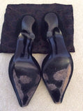 Gucci Black Suede Evening Heels Size 5/38 - Whispers Dress Agency - Womens Heels - 2