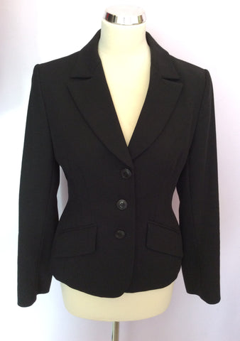 Hobbs Black Wool Jacket & Trouser Suit Size 10/12 - Whispers Dress Agency - Sold - 2