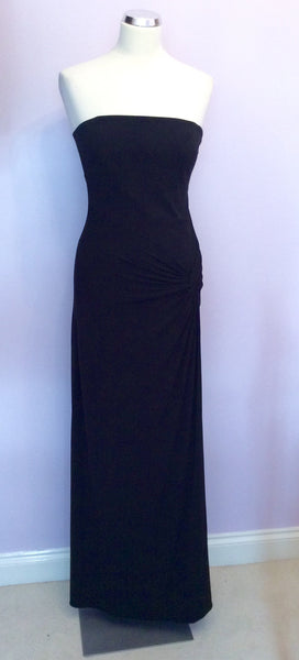 Laundry By Shelli Segal Black Strapless Evening Dress Size 4 UK 8 - Whispers Dress Agency - Womens Dresses - 1