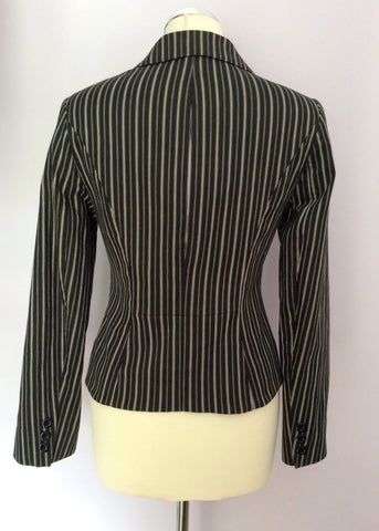 Hobbs Black & White Stripe Cotton Blend Jacket Size 10 - Whispers Dress Agency - Womens Coats & Jackets - 3