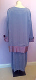 Tailor Made Blue Silk Dress & Long Jacket Size 22 - Whispers Dress Agency - Sold - 3