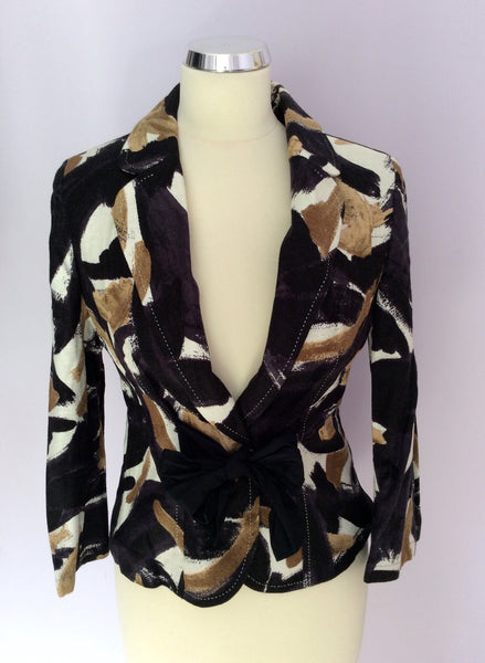 Marks & Spencer Print Linen Blend Jacket Size 10 - Whispers Dress Agency - Womens Coats & Jackets - 1