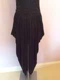 Vintage Designer Roland Klein Black Sparkle Evening Dress Size 10 - Whispers Dress Agency - Sold - 5