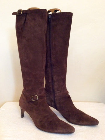 Ralph Lauren Dark Brown Knee Length Boots Size 6/39 - Whispers Dress Agency - Womens Boots - 3